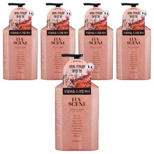 럽센트 스크럽 워시 플라워마켓 화이트튤립향, 500ml, 5개