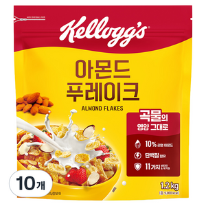 켈로그 아몬드 푸레이크 시리얼, 1.2kg, 10개