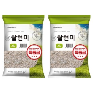건강한밥상 국산 찰현미, 2kg, 2개