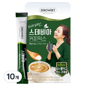 스테비아스위트 디카페인 커피믹스, 9g, 30개입, 10개