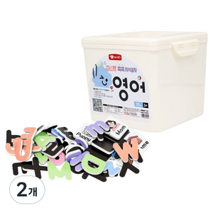 아리아띠 파스텔 쏙쏙 자석글자 영어, 2개, 131피스