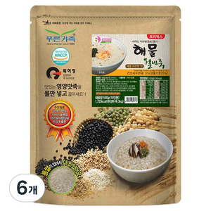 푸른가족 해물 웰빙죽 프리믹스, 500g, 6개