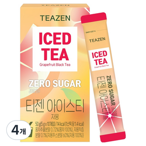 티젠 제로슈가 아이스티 자몽, 5g, 4개, 10개입