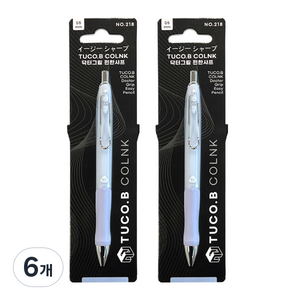 투코비 COLNK 닥터그립 편한샤프 스카이, 0.5mm, 6개