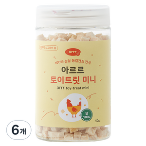 동원아르르 반려동물 토이트릿 미니 동결건조간식, 닭, 40g, 6개