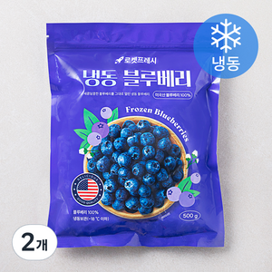 냉동 블루베리, 500g, 2개