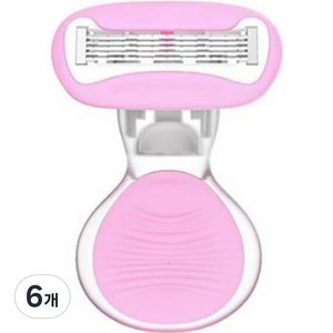 라젠다 미니 휴대용 여성용 면도기 핑크, 1개입, 6개