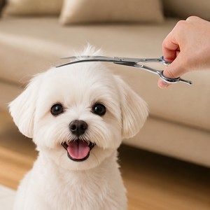 코멧 펫 스테인레스 커브 미용가위 18cm, 1개