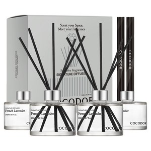 코코도르 시그니처 디퓨저, 프렌치라벤더, 200ml, 4개