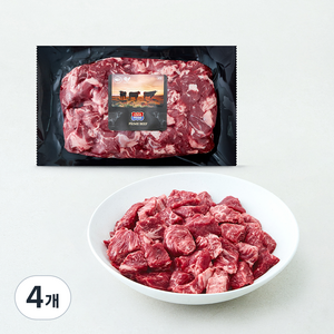 푸드랩플러스 미국산 프라임 척아이롤 국거리용 (냉장), 1kg, 4개