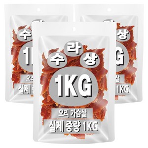아이핏코리아 강아지 수라상 건조사사미, 오리, 1kg, 3개