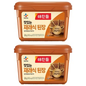 해찬들 재래식 된장, 500g, 2개