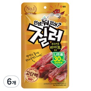 질러 부드러운 라이트육포, 70g, 6개