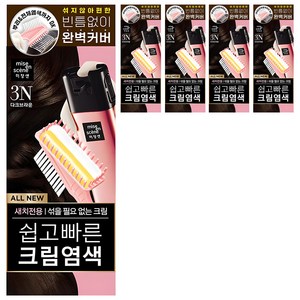 미쟝센 올뉴 쉽고빠른 크림염색제 80g, 3N다크브라운, 5개