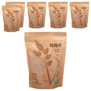 파파루 간편레시피 유기농 쌀가루 현미 굵은입자 이유식 후기, 400g, 6개