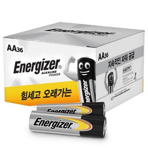 에너자이저 알카라인 종이팩 AA건전지, 36개입, 1개 골드박스 특가