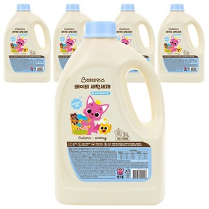베비언스 베이비 세탁세제 베이비파우더향, 3L, 5개
