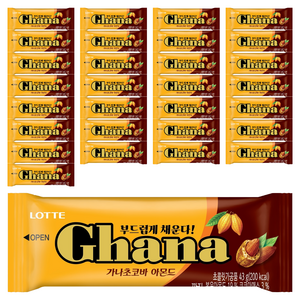 가나 초코바 아몬드, 43g, 60개