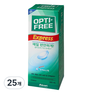 옵티프리 익스프레스 렌즈 세정액, 355ml, 25개