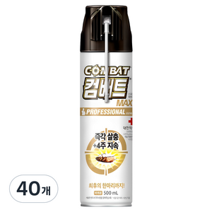 컴배트 프로페셔널 맥스 바퀴용 살충제, 500ml, 40개