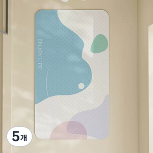 데이소이 심플 디자인 흡착 욕실 욕조 매트 70 x 40 cm, 04 엔조이, 5개