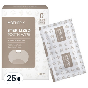 마더케이 멸균 구강티슈 30p, 120g, 30개입, 25개