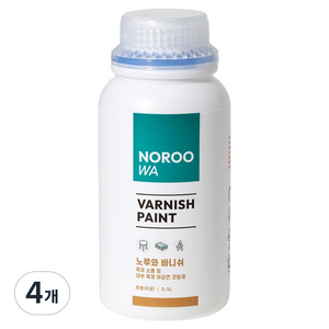 노루페인트 노루와 바니쉬 투명 무광 500ml, 4개