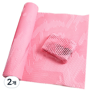 세븐집 종이완충재 버블 크라프트 포장지 30cm x 30m, 핑크, 2개