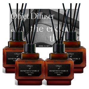 헤트라스 오브제 디퓨저 선물세트, 백화점1층, 200ml, 4개