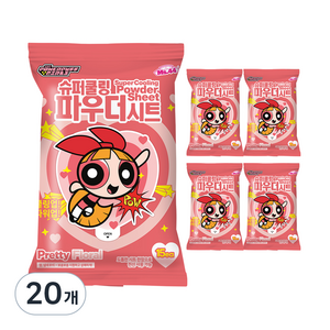 미스사사 슈퍼 쿨링 파우더 시트 데오드란트 플로럴 15p, 87g, 20개