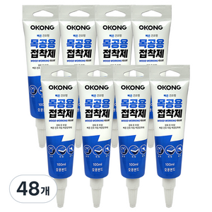 오공 빠른 건조형 목공용 접착제 100ml, 48개