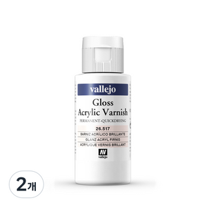 바예호 Gloss Acrylic Varnish 프라모델 도료, 60ml, 2개