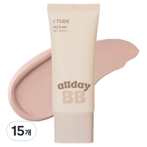 에뛰드 올 데이 맑은 비비크림 SPF36 PA+++, 02 아이보리, 35ml, 15개