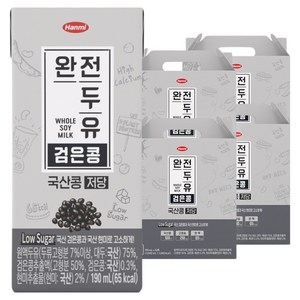 전두유 국산콩 검은콩 저당 두유, 190ml, 64개
