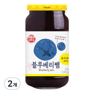 오뚜기 블루베리쨈, 500g, 2개