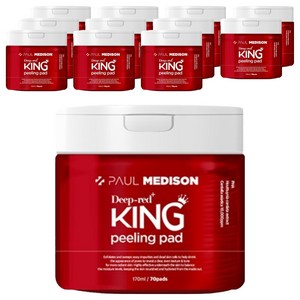 폴메디슨 딥레드 티트리 각질케어 대용량 왕필링패드 170ml, 70매입, 12개