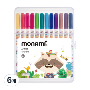 모니주 사인펜 12색, 남, 6개