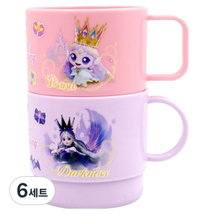 유아맘 프린세스 캐치티니핑 도형컵 230ml x 2종 세트, 레전드핑, 6세트