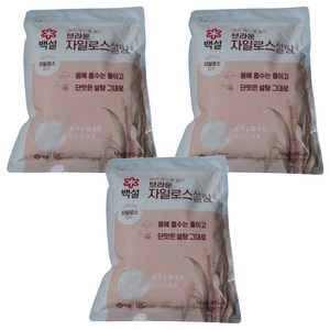 백설 브라운 자일로스 설탕, 1kg, 3개