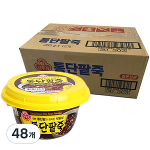 오뚜기 통단팥죽, 285g, 48개