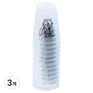 캐스비 스포츠 스태킹컵쌓기, 투명, 3개