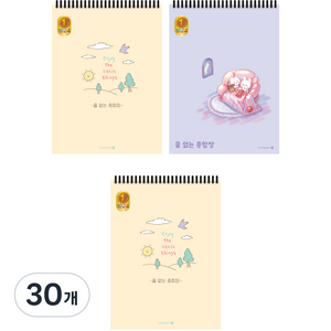 모닝글로리 2000 줄없는 종합장 B 무선, 랜덤발송, 30개
