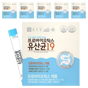 종근당 프로바이오틱스 유산균19, 60회분, 2g, 6개