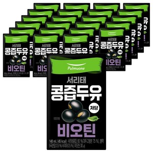 풀무원녹즙 저당 서리태 비오틴 콩즙두유, 140ml, 24개