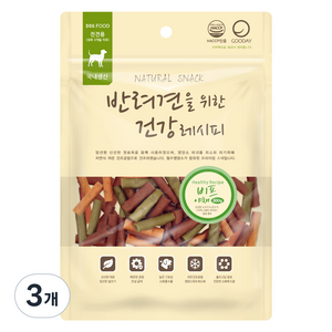 굿데이 강아지 반려견을 위한 건강레시피 간식, 혼합맛(비프/야채), 300g, 3개