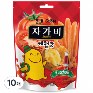 자가비 해태제과 케첩맛, 45g, 10개