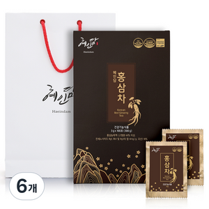 혜인담 홍삼차 100p + 쇼핑백, 300g, 6개