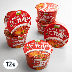 칠갑농산 매운 국물 떡볶이 1인분 (쌀떡), 292g, 12입