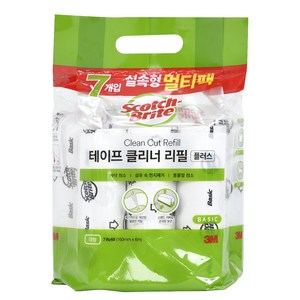 스카치브라이트 실속형 멀티팩 테이프 클리너 리필 7p, 1개 골드박스 특가