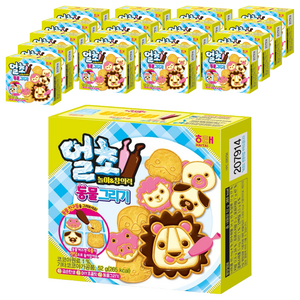 해태제과 얼초 동물 그리기 과자 52g 랜덤발송, 단품, 18개